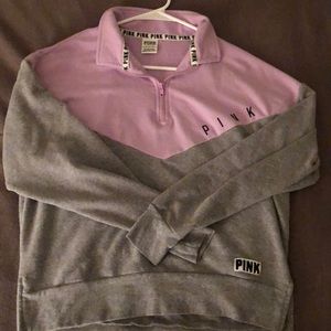 VS PINK HALF ZIP HOODIE